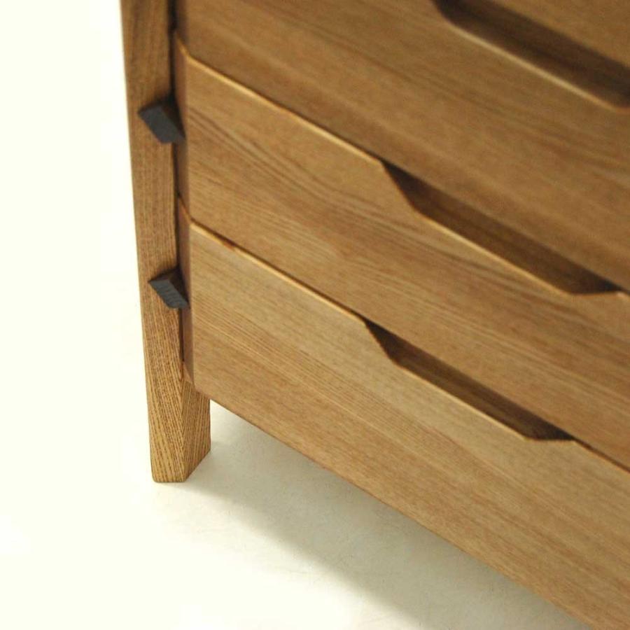 チェスト ミニ コンパクト タモ無垢材 PRISM 40 引出し4段 木製 オイル