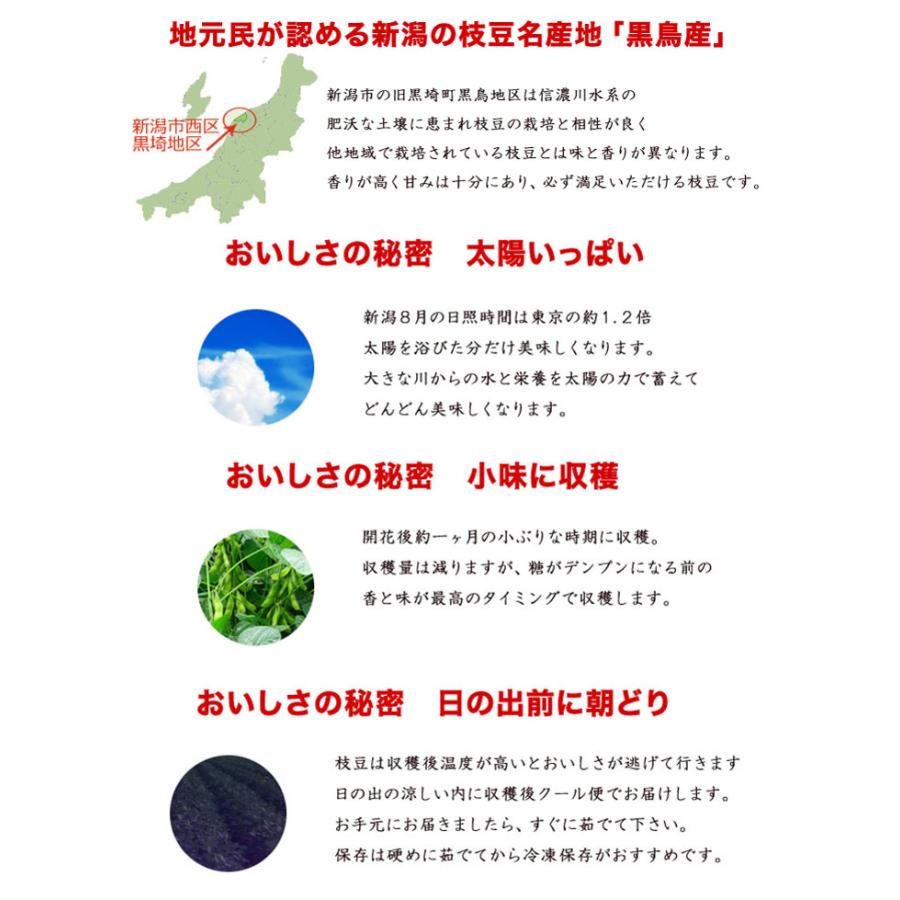 朝採り 枝豆「くろさき茶豆」1kg A級品 新潟黒埼産 送料無料 GIマーク