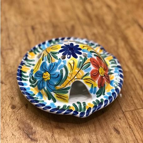 テント アッシュ トレイ フラワー 灰皿 花柄 陶器製 アッシュトレイ