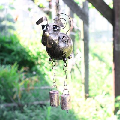 ブリキ ベル 〈 たれ耳わんこ ドッグ 〉 犬 風鈴、ウィンドウチャイム