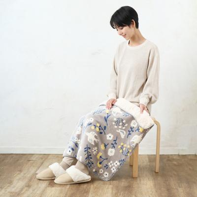 スワンネル 3way ひざ掛け 70×100cm バード 小鳥〈 シマエナガ インコ