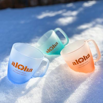 アクリル フロスト グラデーション マグ カップ ALOHA〈ブルー