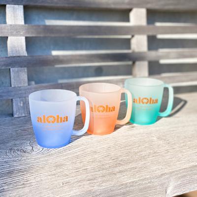 アクリル フロスト グラデーション マグ カップ ALOHA〈ブルー