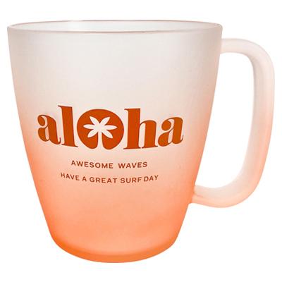アクリル フロスト グラデーション マグ カップ ALOHA〈ブルー