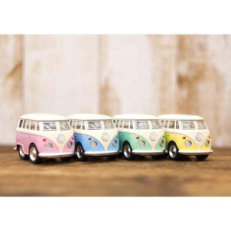ワーゲン バス ミニカー プルバック カー パステル カラー S イエロー