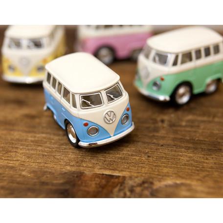 ワーゲン バス ミニカー プルバック カー パステル カラー S イエロー