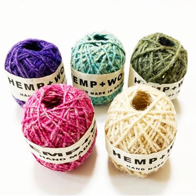 ヘンプ+ウール ヘンプ 糸 毛糸HEMP+WOOL ネパール製 ハンドメイド