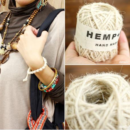 ヘンプ+ウール ヘンプ 糸 毛糸HEMP+WOOL ネパール製 ハンドメイド
