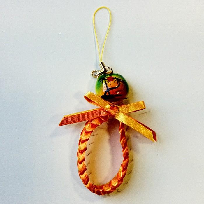 ククイナッツのリボン レイ ストラップ サンセットビーチ〈イエロー