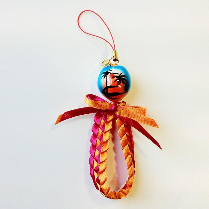 ククイナッツのリボン レイ ストラップ サンセットビーチ〈イエロー