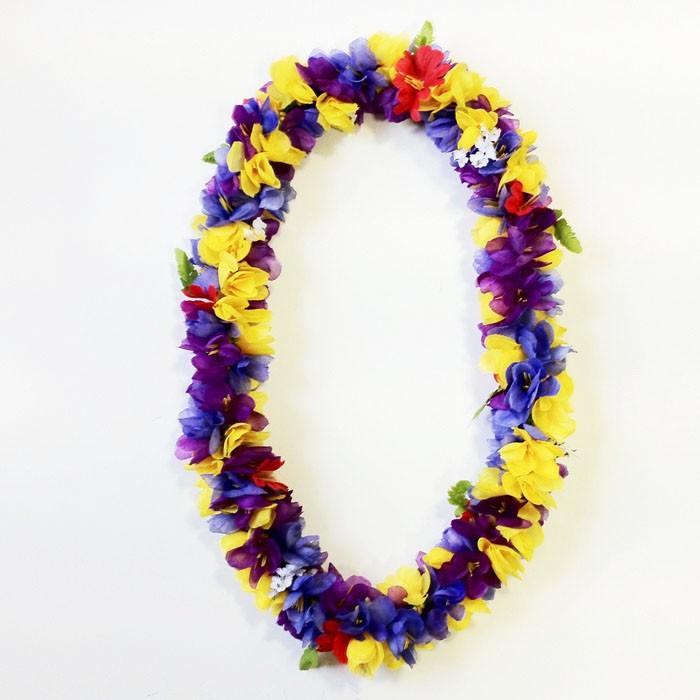 トロピカル 値引きする プルメリア レイ ブルー パープル系 ハワイアン ハワイアンレイ 国内最安値 フラダンスレイ ウエディング フラワーレイ 造花