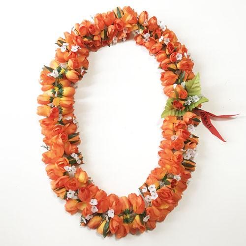 ロケラニ レイ カピオラニ 〈 オレンジ 〉 ハワイアンレイ フラダンス