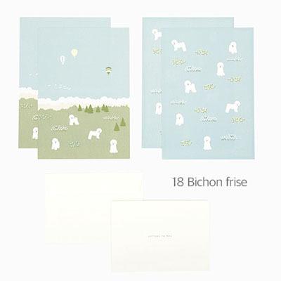 レター セット ビション フリーゼ 18 Bichon frise ドッグ いぬ イヌ