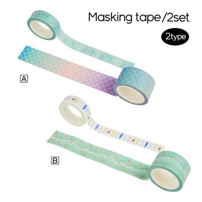 マスキングテープ ハワイアン モチーフ 2個セット A マーメイド B