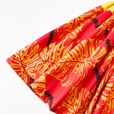 パウスカート ウエスト無地 67cm 72cm 77cm モンステラ ティアレレイ〈オレンジ 〉4本ゴム 送料無料 ハワイアン フラダンス 衣装 4ヤードパウ 山吹 日本製 |  | 01