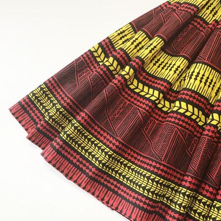 パウスカート 67cm ウエスト無地 タパ柄 〈 ブラック レッド イエロー 〉 送料無料 ハワイアン フラダンス 日本製 母の日 プレゼント |  | 01