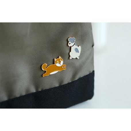 ピン バッジ ビションフリーゼ キャット 柴犬 フラ ガール ピンバッチ 