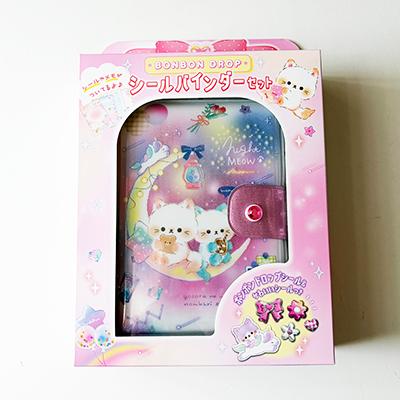 シール帳完成系 ボンドロ 正規品 ボンボンドロップ シール ＆ シールバインダーセット 〈 ピンク