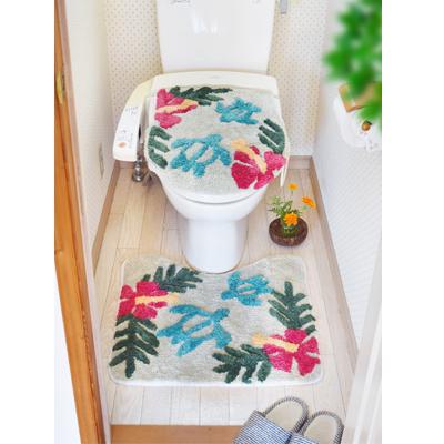 トイレタリー セット トイレマット＆フタ カバー 〈 ワレア ホヌ