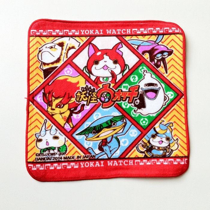 妖怪ウォッチ ハンカチ ブルー タオルハンカチ レッド ソフト