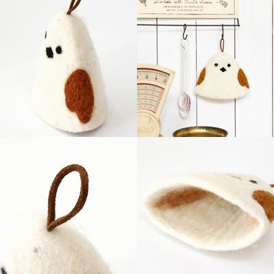 羊毛 フェルト 鍋つかみ アニマル〈ナマケモノ レッサーパンダ