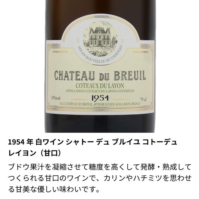 1954年 生まれ年 白ワイン シャトー デュ ブルイユ コトーデュレイヨン