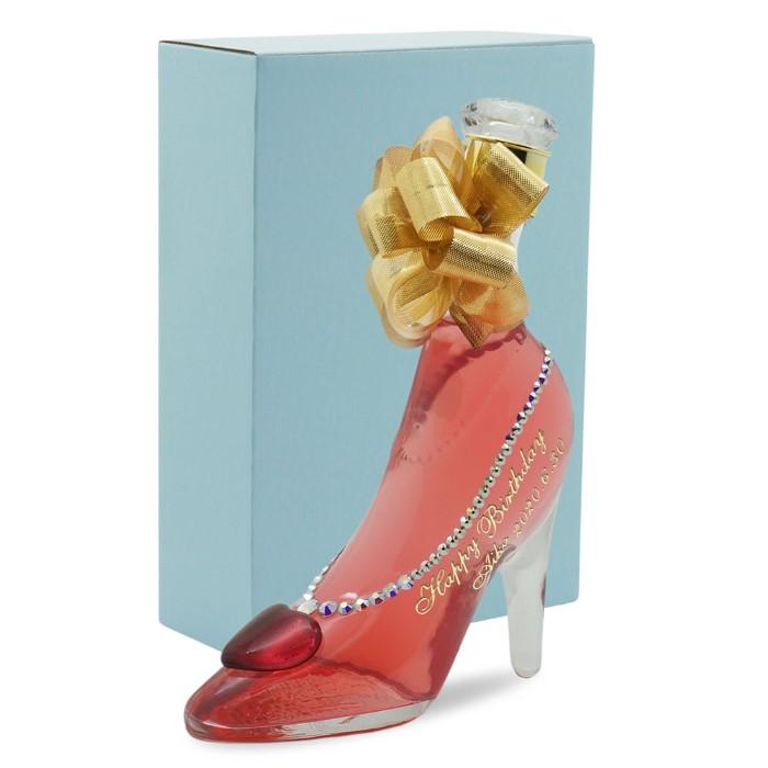 名前入り彫刻 シンデレラのお酒 名入れ ガラスのハート・デコ