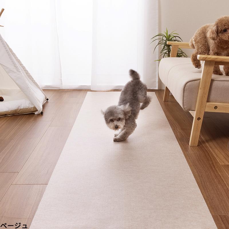 【日本製】防水  ペットマット 180x60cm 厚み約2ｍｍ  ロング型 接触冷感 爪が引っ掛からない ペット保護 お手入れ簡単 手洗いOK  消臭加工 床暖房対応 |  | 09