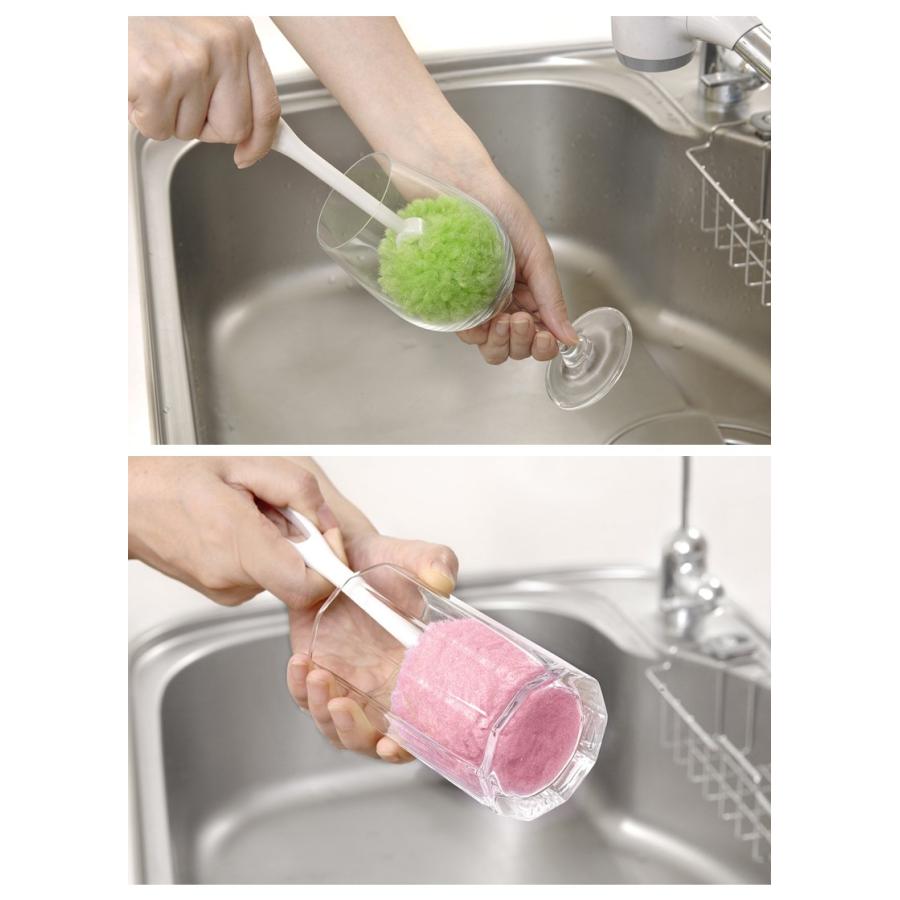 こだわりの日本製】コップ 洗い ブラシ 全長24cm タンブラ- キッチン