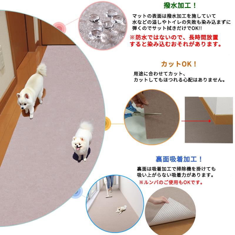 ゲージ 【こだわりの日本製】ペットマット 滑らない 60x240cm 厚み約