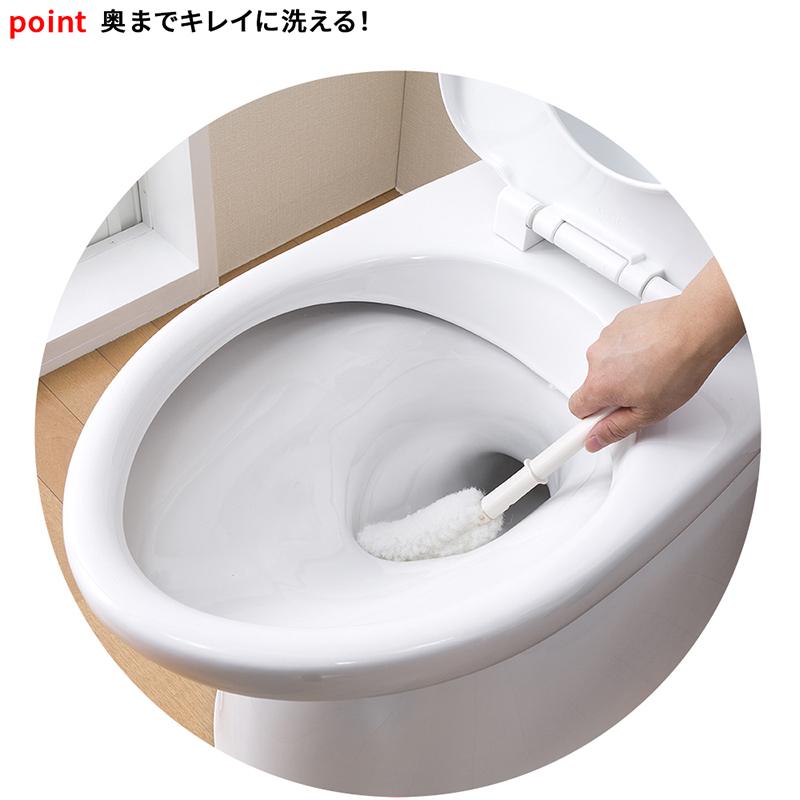 こだわりの日本製】トイレブラシ ケース付き 全長28cm 交換用ブラシ 2