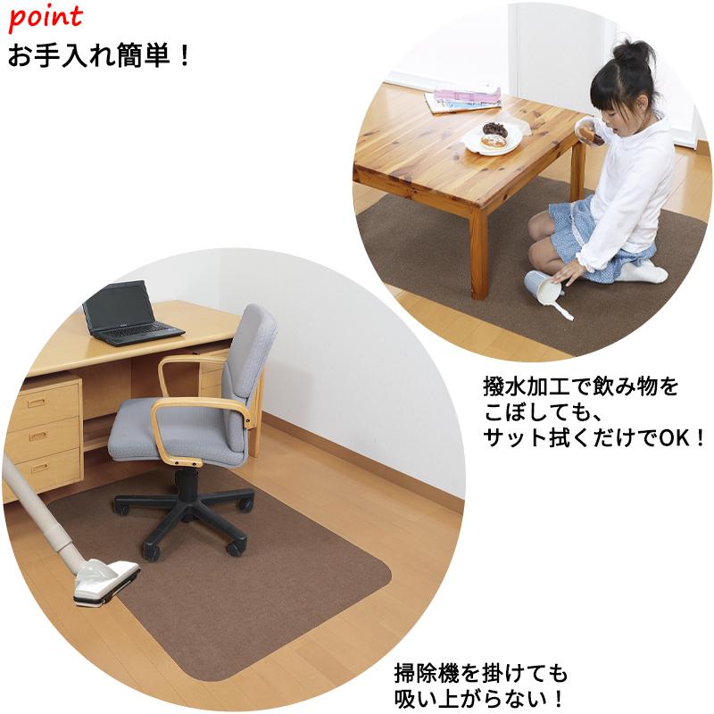 こだわりの日本製】チェアマット 2枚 120x90cm 厚み約4mm デスク足元