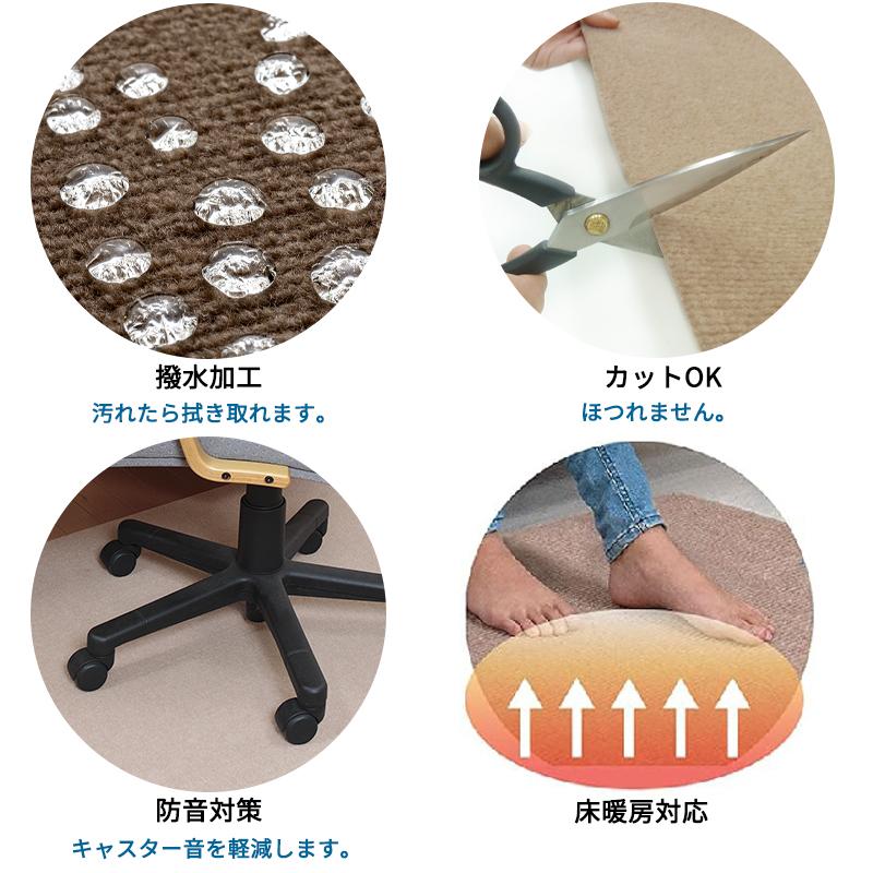 こだわりの日本製】チェアマット 2枚 120x90cm 厚み約4mm デスク足元