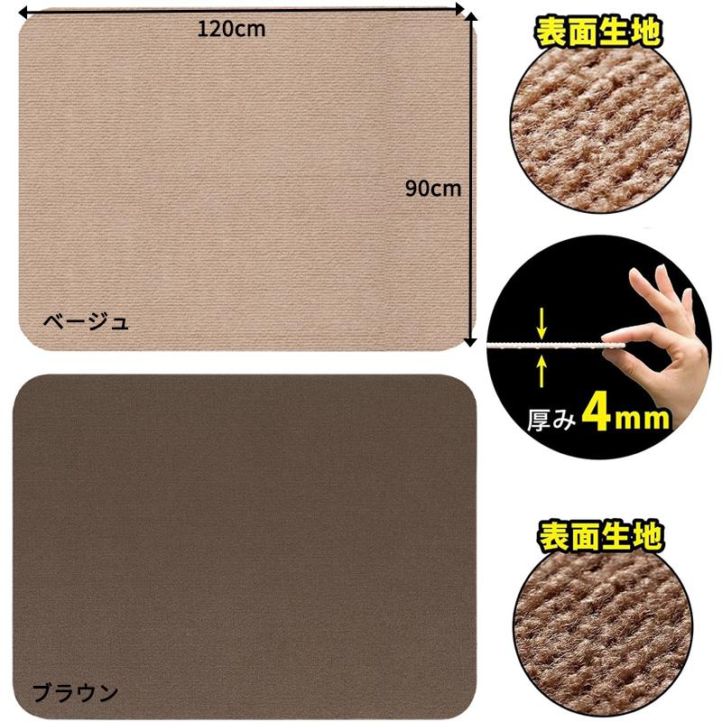 こだわりの日本製】チェアマット 2枚 120x90cm 厚み約4mm デスク足元