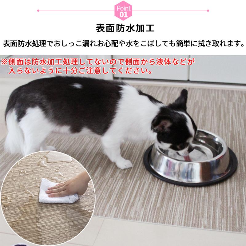 ペットマット 85x70cm 厚み3mm 畳の上で使う 防水 犬用 すべり止め加工 