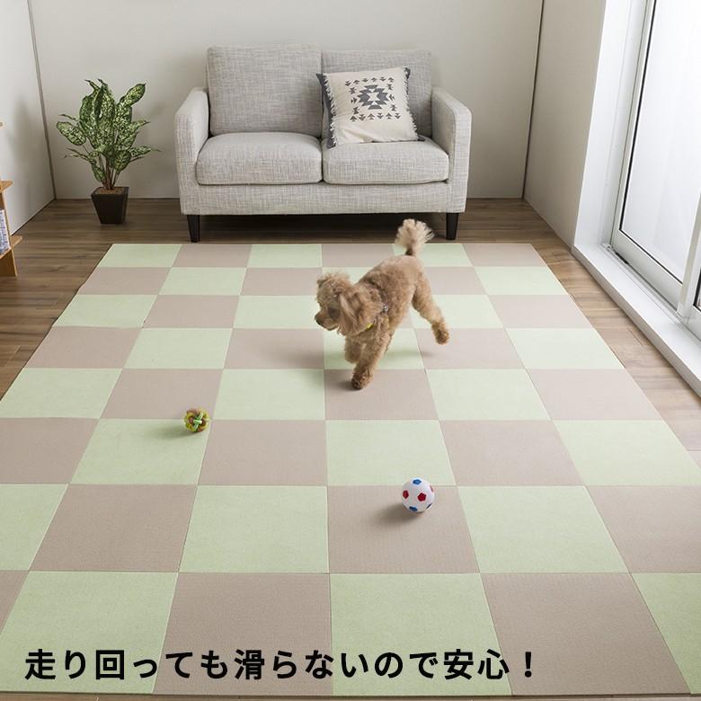 ペットマット おくだけ吸着 掃除 ラクラク ペット用 滑らない タイルマット 32枚 脱臼防止 滑り止め 撥水加工 30 30cm 約3mm 日本製 送料無料 Tilemat Atelier Eirene 通販 Yahoo ショッピング