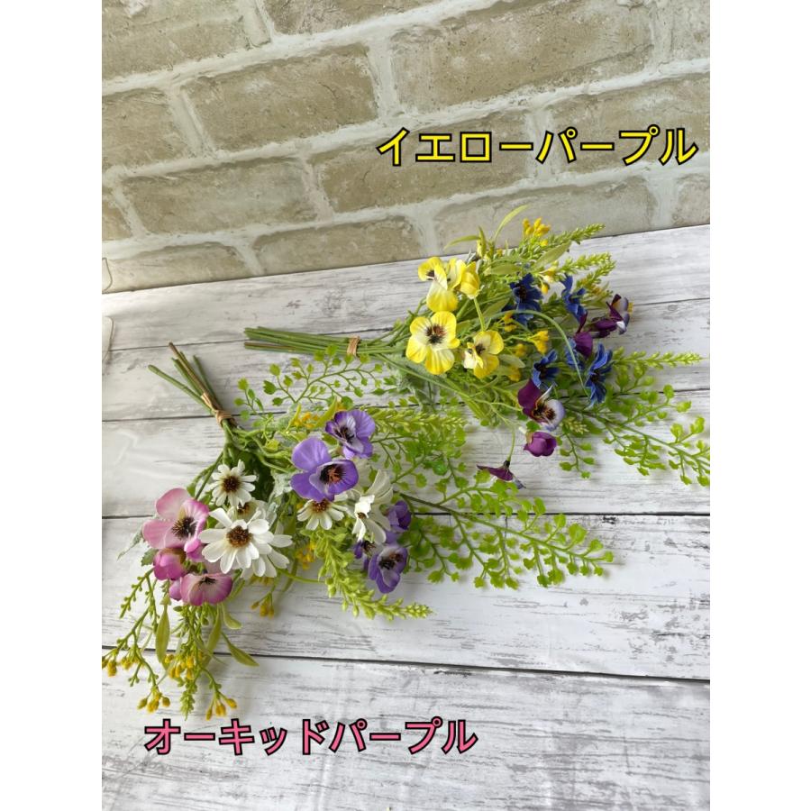 パンジーオーキッド・薔薇・フラワーアレンジメント サイズ大
