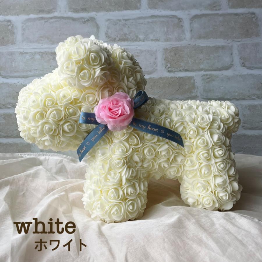 フラワードッグ 薔薇 ローズ 造花 花 犬 大きい インテリア 置物 ラッピングあり プレゼント 人形 リボン付き 飾る 豪華 アトリエアンサンブル 通販 Yahoo ショッピング
