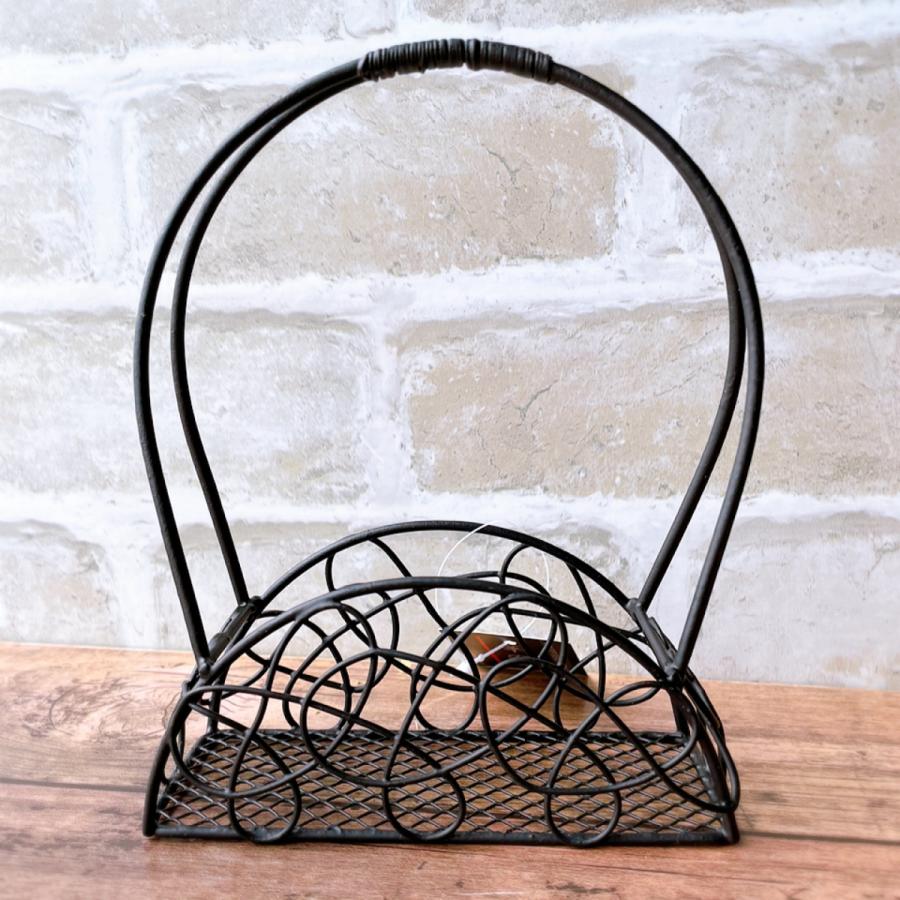 アイアン かご型 バック型 フラワーアレンジ オブジェ 置物 インテリア
