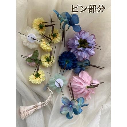 ヘアパーツ ヘッドフラワー アートフラワー ダリア アネモネ あじさい