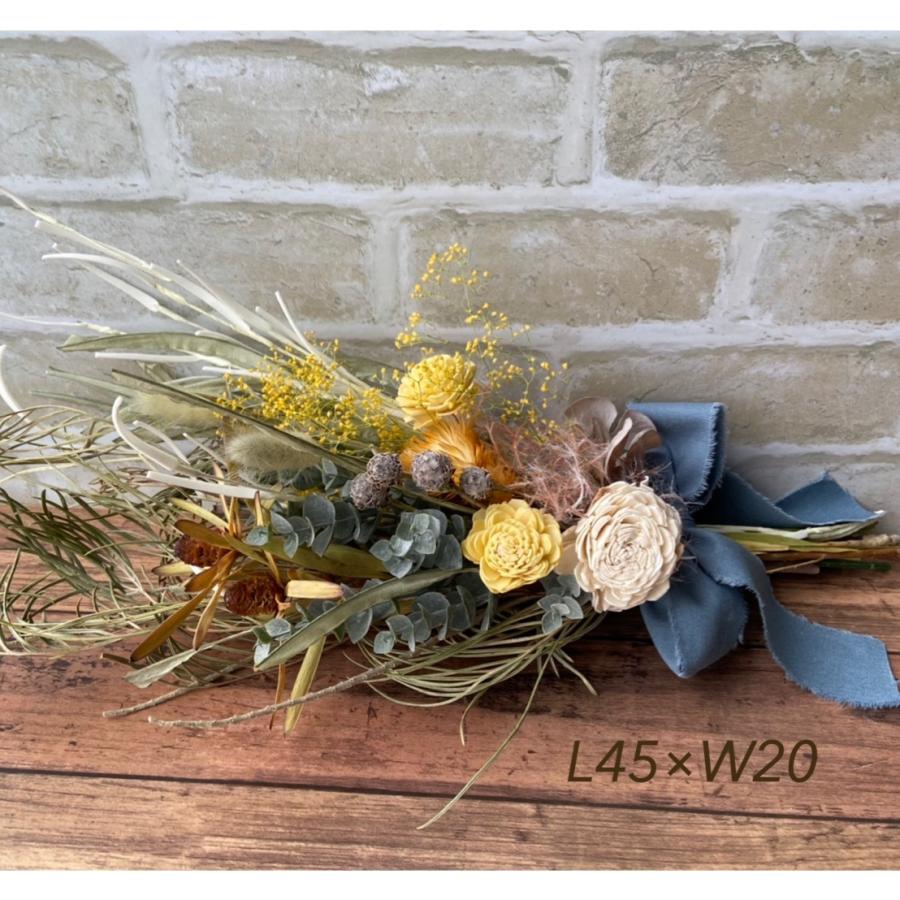 ナチュラルドライスワッグ ブーケ イエロー花束 スワッグ ドライフラワー アーティフィシャルフラワー アートフラワー コットンリボン D アトリエアンサンブル 通販 Yahoo ショッピング
