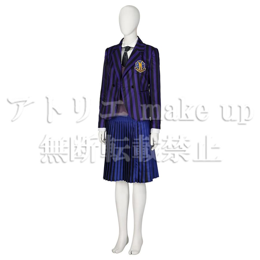 2ピースPOPMART ネヴァーモア学園制服バージョン アダムス ファミリー コスプレ 衣装】ネヴァーモア学園 女性制服