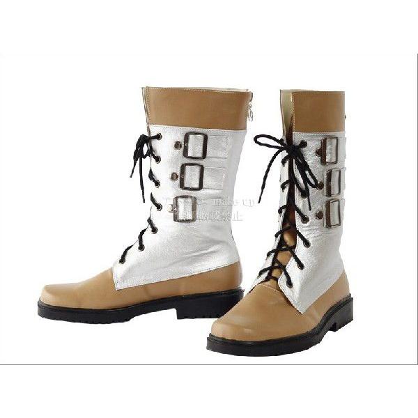 【ファイナルファンタジー13 FF XIII コスプレブーツ cosplay shoes 靴】スノウ・ヴィリアース専用ブーツ コスプレシューズ アニメ オーダーメイド対応 |  | 02