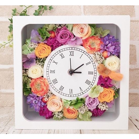 プリザーブドフラワー （当店オリジナル） 花時計 ナチュラル１ 結婚祝い 新築祝い 退職祝い