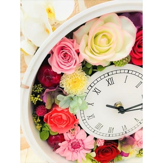 プリザーブドフラワー （当店オリジナル） 花時計33 結婚祝い 新築祝い 退職祝い ガーベラ_1