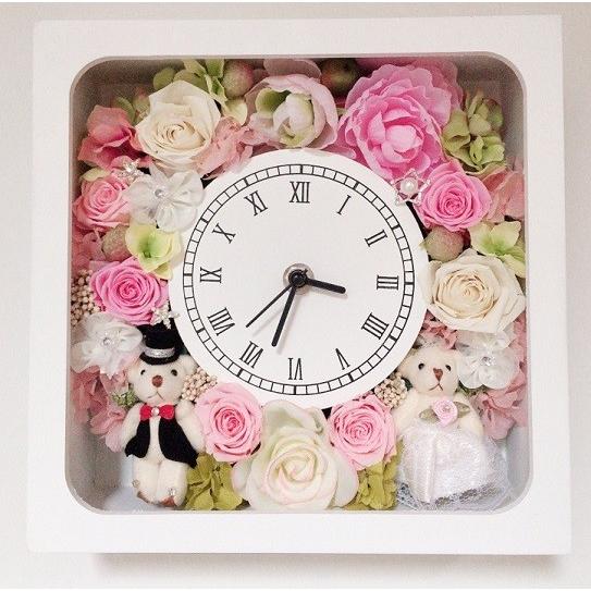 プリザーブドフラワー（当店オリジナル） 花時計 34 結婚祝い ウエディング ご両親贈呈品 記念品 ブライダル