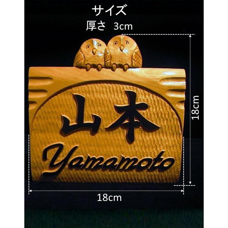 永遠の定番 表札 木 Spks 0ki5 F 名字のみ 漢字 英字 フクロウ 純手彫り表札 銘木ひがつら材 注文製作品 所要日数約２週間 Discoversvg Com