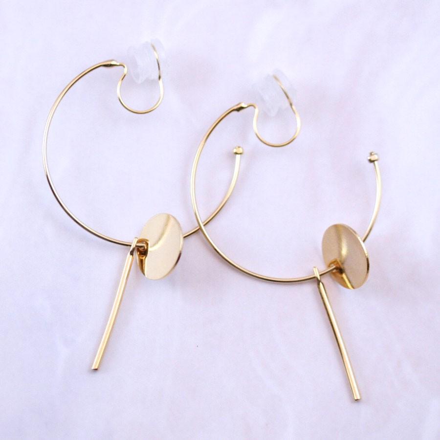 NOFALL EARRING イヤリング ノンホール フープ NOFALL/チャーム付