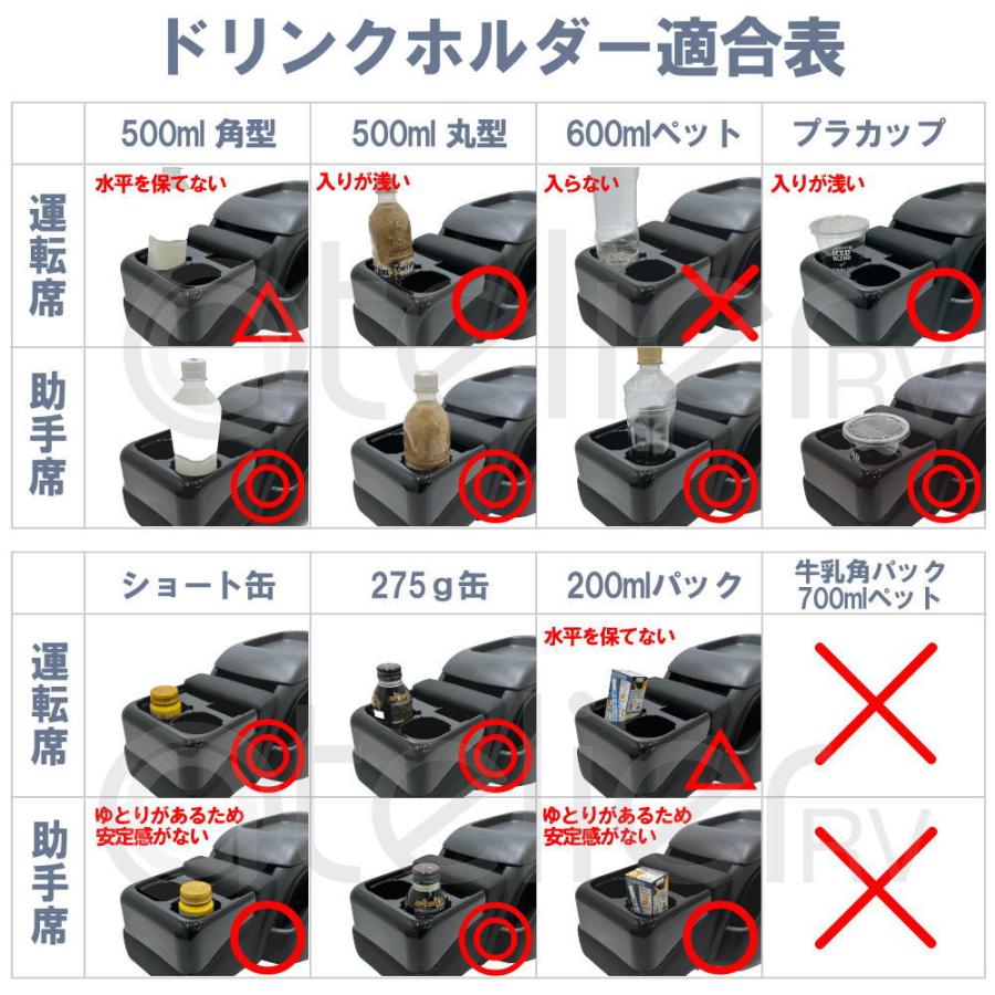 ハイエース ナロー ワイド フロントカウンター ブラック 200系 ドリンクホルダー 抗菌処理 AR-F1｜atelier-rv｜06