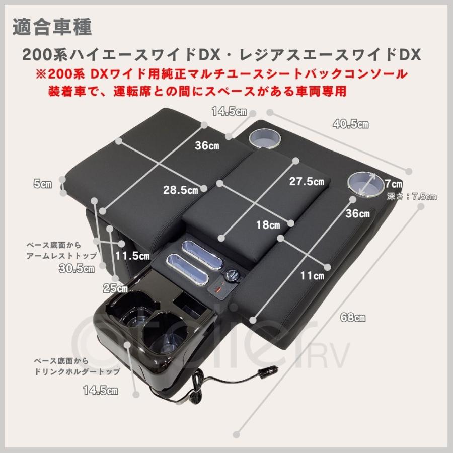 200系 ワイド ハイエース コンソールryuyukakaiuiページ ハイエース ワイドDX コンソールHG アームレスト 200系 USB ブラック